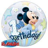 Baby Mickey 1st Birthday Bubble Balloon