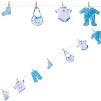 baby boy clothes line garland