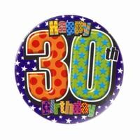 badge 5cm happy birthday age 30 male