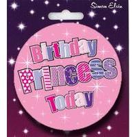 Badge 5cm Happy Birthday Princess