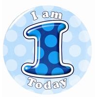 Badge 5cm Happy Birthday Age 1 - Boy