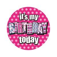 badge 15cm happy birthday birthday girl