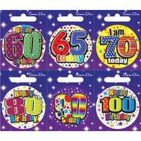 Badge 6 Card Happy Birthday 60/6...