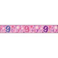 banner happy birthday 9th girl