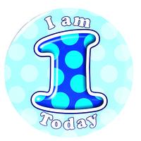 Badge 15cm Happy Birthday Age 1 - Boy