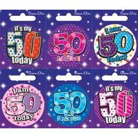 Badge 6 Card Happy Birthday 50