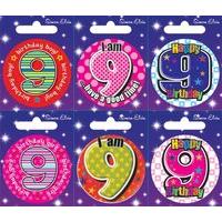 Badge 6 Card Happy Birthday Age ...