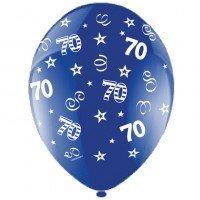 Balloons 28cm Birthday 70 Blue (pack Of 25) For Party Decoration