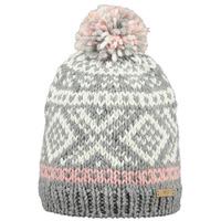 barts log cabin beanie heather grey