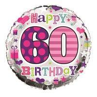 Balloon Foil - Happy 60th Birthday Femal