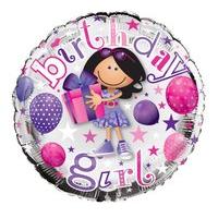 Balloon Foil - Happy Birthday Girl