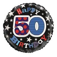 Balloon Foil - Happy 50th Birthday Male