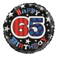 Balloon Foil - Happy 65th Birthday Male