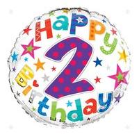 Balloon Foil Happy Birthday 2nd Unisex