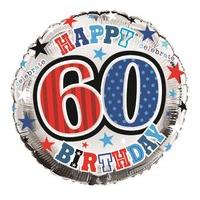 Balloon Foil - Happy 60th Birthday Male
