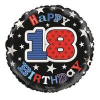 Balloon Foil - Happy 18th Birthday Male