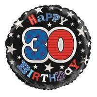Balloon Foil - Happy 30th Birthday Male