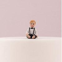 Baby Boy Porcelain Figurine Wedding Cake Topper