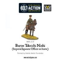 Baron Nishi Imperial Japanese Officer On Horse Miniature