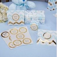 Baby Boy Stickers Gold Foil