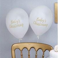 Baby\'s Christening White Balloons