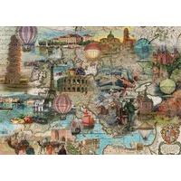 Balloon Flight across Europe 1000 Piece Jigsaw Puzzle