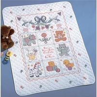 babies are precious crib cover stamped cross stitch kit 207905