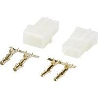 Battery plug, Battery receptacle AMP Gold-plated 1 pair Modelcraft 223987