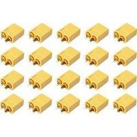 Battery plug XT60 Gold-plated 20 pc(s) Reely