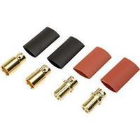 battery plug 8 mm gold plated 2 pair reely