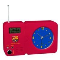 Barcelona Official Radio With Clock - Burgundy