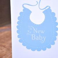 Baby Greeting Card (Blue Bib)