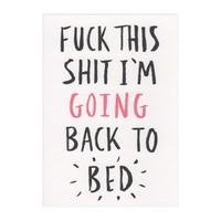 Back To Bed Postcard