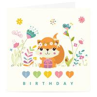 Baby Fox Birthday Card