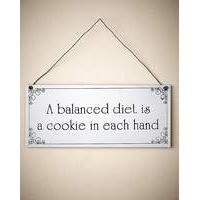 Balanced Diet Metal Sign