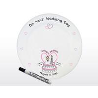 Bang On The Door Wedding Message Plate with Pen