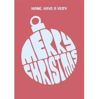 bauble | personalised christmas card