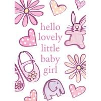 baby girl clothes | new baby card