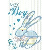Baby Boy Rabbit | New Baby Card for Boys