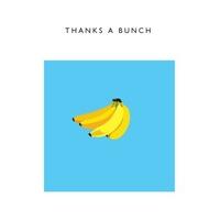 banana blue thank you card