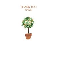 bay tree personalised thank you card