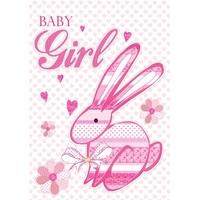 baby girl rabbit new baby girl card