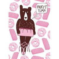 ballerina bear happy birthday card wb1121