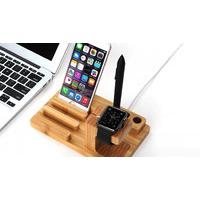 Bamboo Wooden Charging Cradle Holder