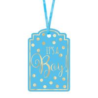 baby shower gift tags blue