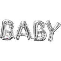 BABY Silver Foil Phrase Balloon