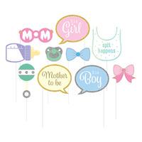 Baby Shower Photo Booth Props Set