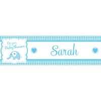 Baby Boy Elephant Baby Shower Personalised Party Banner
