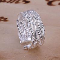 Band Rings Cuff Ring Adjustable Open Fashion European Alloy Jewelry Silver Jewelry For Party Daily Casual 1pc