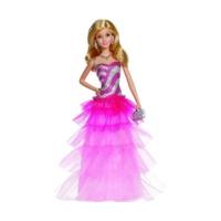 barbie pink fabulous doll ruffle gown